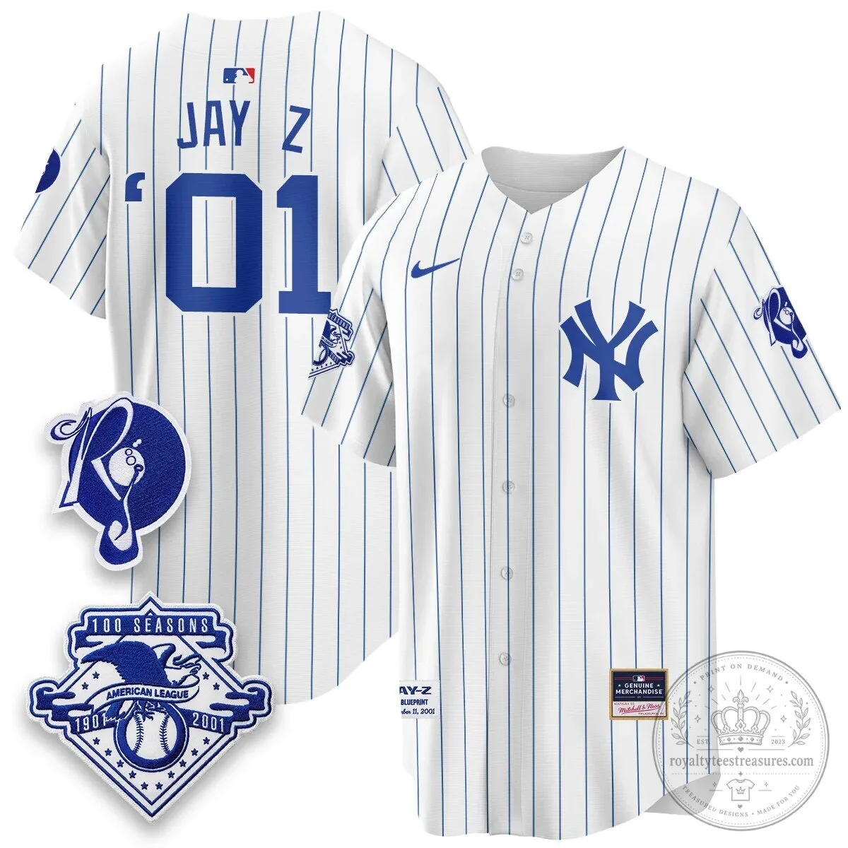 Pinstripe Baseball Jersey featuring Jay-Z and the New York Yankees 37 Pinstripe Baseball Jersey featuring Jay-Z and the New York Yankees