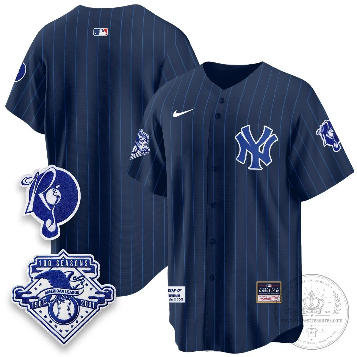 Pinstripe Baseball Jersey featuring Jay-Z and the New York Yankees 51 Pinstripe Baseball Jersey featuring Jay-Z and the New York Yankees