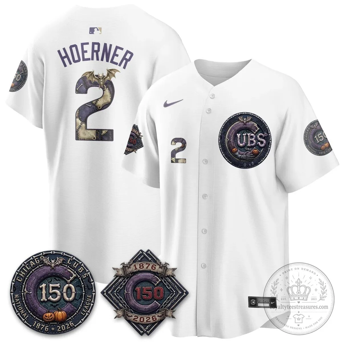 Chicago Cubs 150th Anniversary Halloween Alex Bregman Baseball Jersey 75 Chicago Cubs 150th Anniversary Halloween Alex Bregman Baseball Jersey