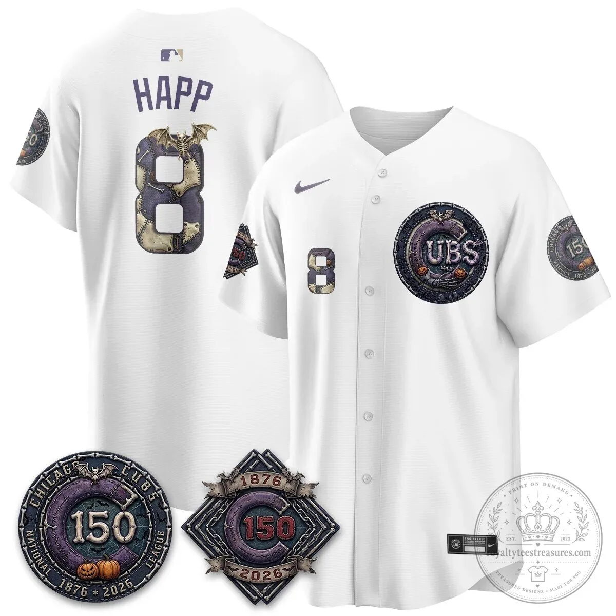 Chicago Cubs 150th Anniversary Halloween Alex Bregman Baseball Jersey 76 Chicago Cubs 150th Anniversary Halloween Alex Bregman Baseball Jersey