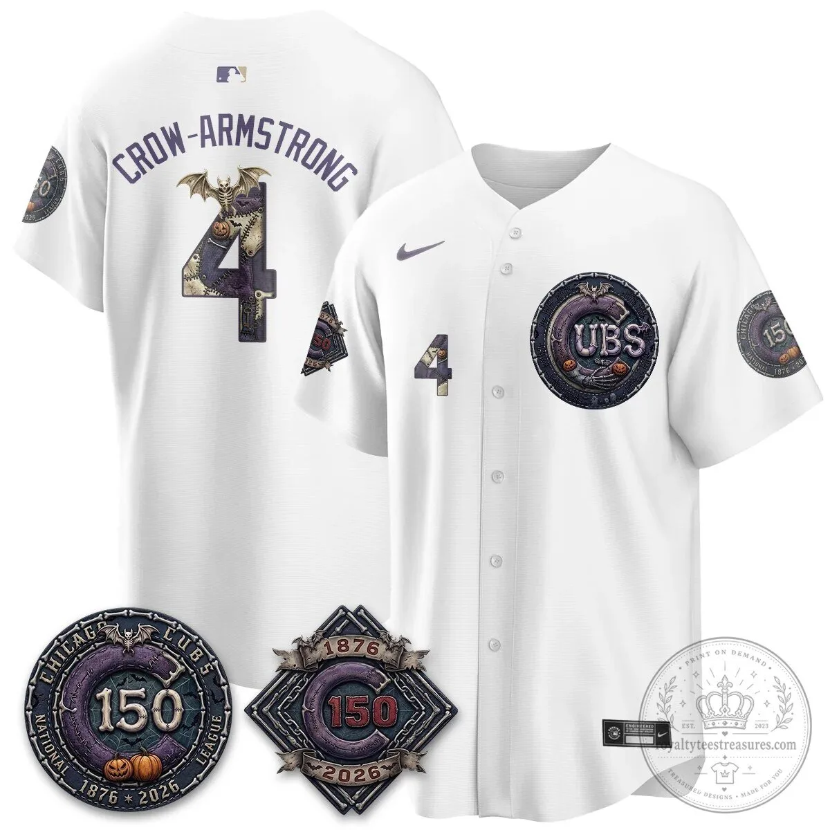 Chicago Cubs 150th Anniversary Halloween Alex Bregman Baseball Jersey 77 Chicago Cubs 150th Anniversary Halloween Alex Bregman Baseball Jersey