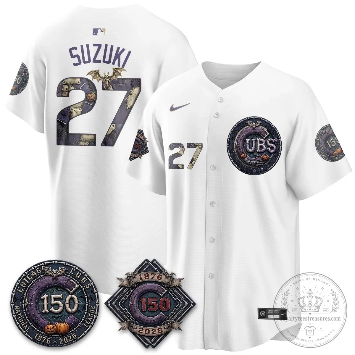 Chicago Cubs 150th Anniversary Halloween Alex Bregman Baseball Jersey 78 Chicago Cubs 150th Anniversary Halloween Alex Bregman Baseball Jersey