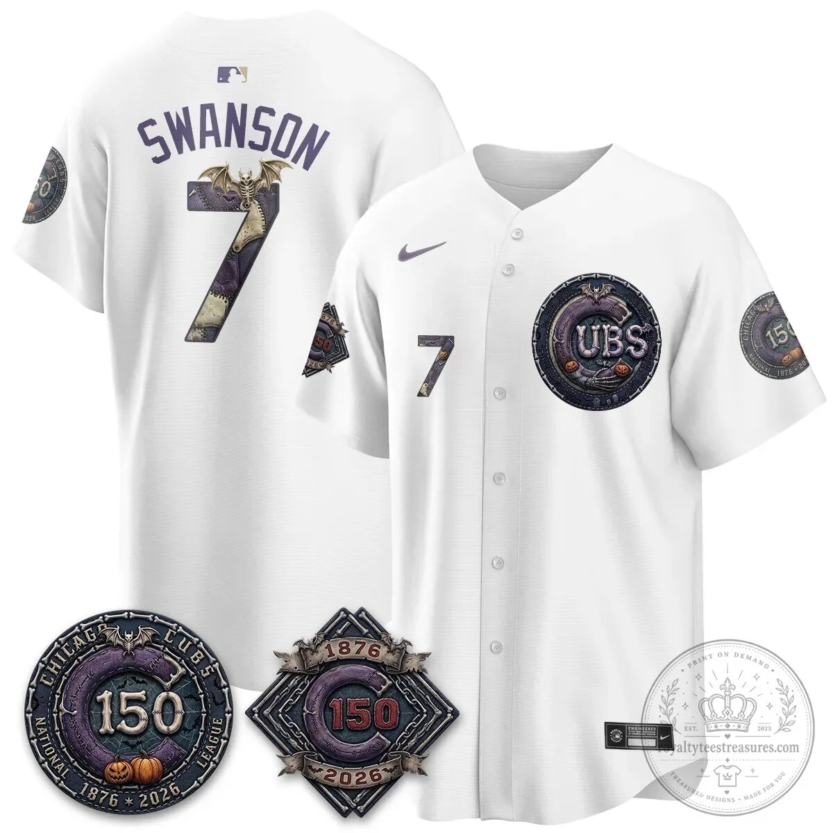 Chicago Cubs 150th Anniversary Halloween Alex Bregman Baseball Jersey 79 Chicago Cubs 150th Anniversary Halloween Alex Bregman Baseball Jersey