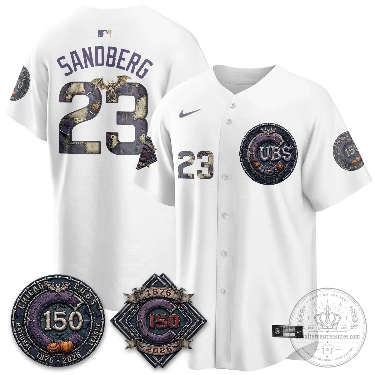 Chicago Cubs 150th Anniversary Halloween Alex Bregman Baseball Jersey 80 Chicago Cubs 150th Anniversary Halloween Alex Bregman Baseball Jersey
