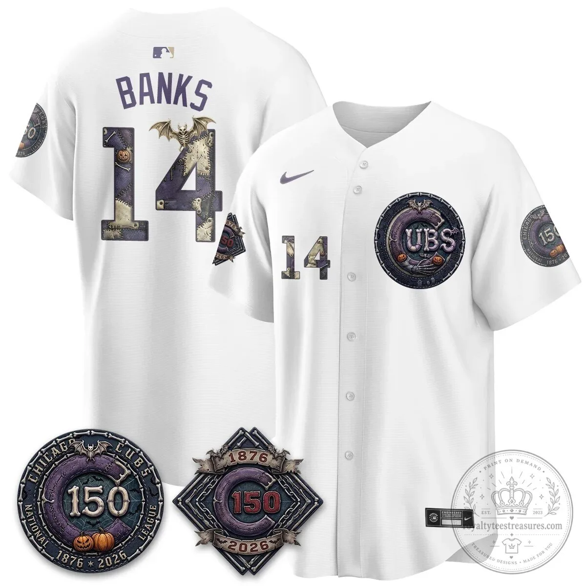 Chicago Cubs 150th Anniversary Halloween Alex Bregman Baseball Jersey 82 Chicago Cubs 150th Anniversary Halloween Alex Bregman Baseball Jersey