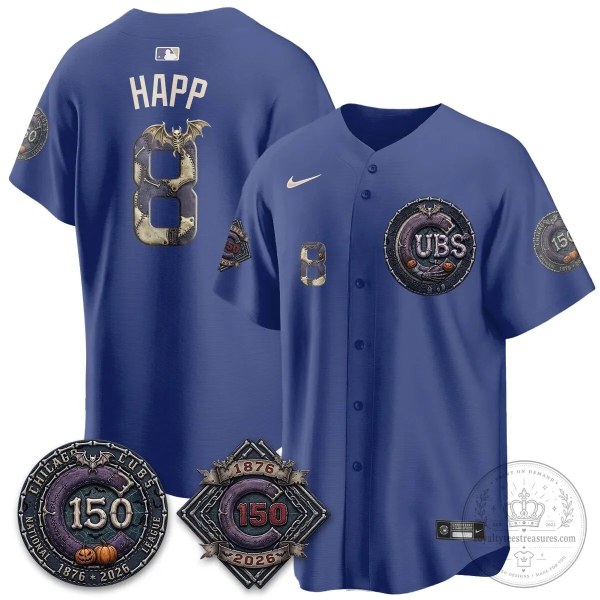 Chicago Cubs 150th Anniversary Halloween Alex Bregman Baseball Jersey 88 Chicago Cubs 150th Anniversary Halloween Alex Bregman Baseball Jersey