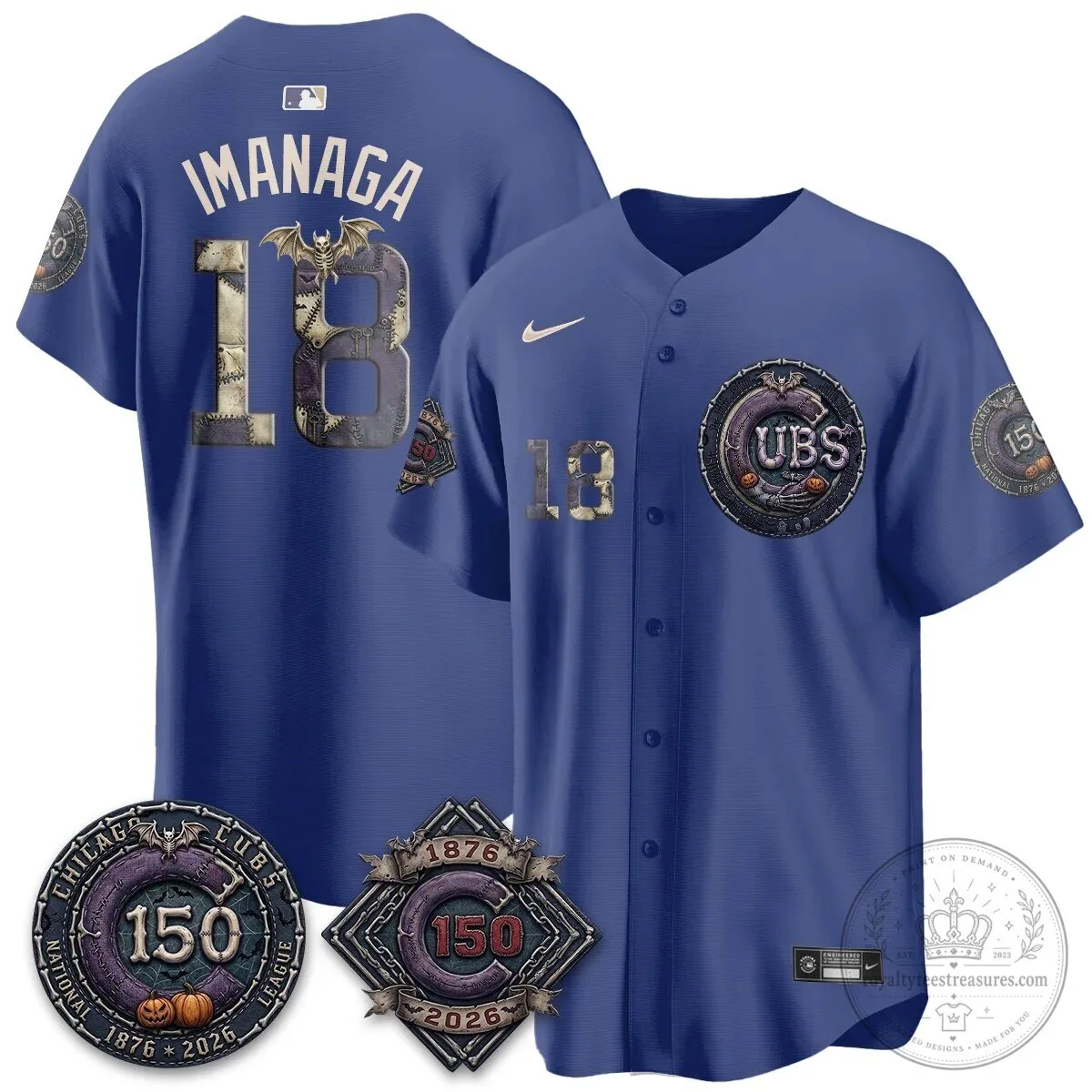 Chicago Cubs 150th Anniversary Halloween Alex Bregman Baseball Jersey 93 Chicago Cubs 150th Anniversary Halloween Alex Bregman Baseball Jersey