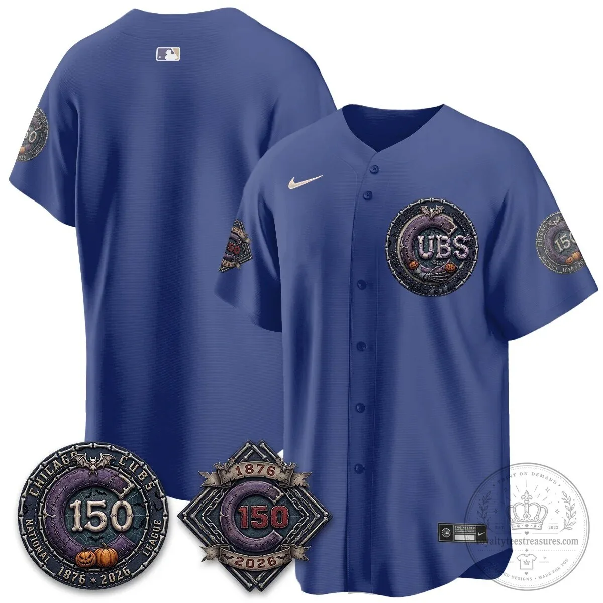 Chicago Cubs 150th Anniversary Halloween Alex Bregman Baseball Jersey 95 Chicago Cubs 150th Anniversary Halloween Alex Bregman Baseball Jersey