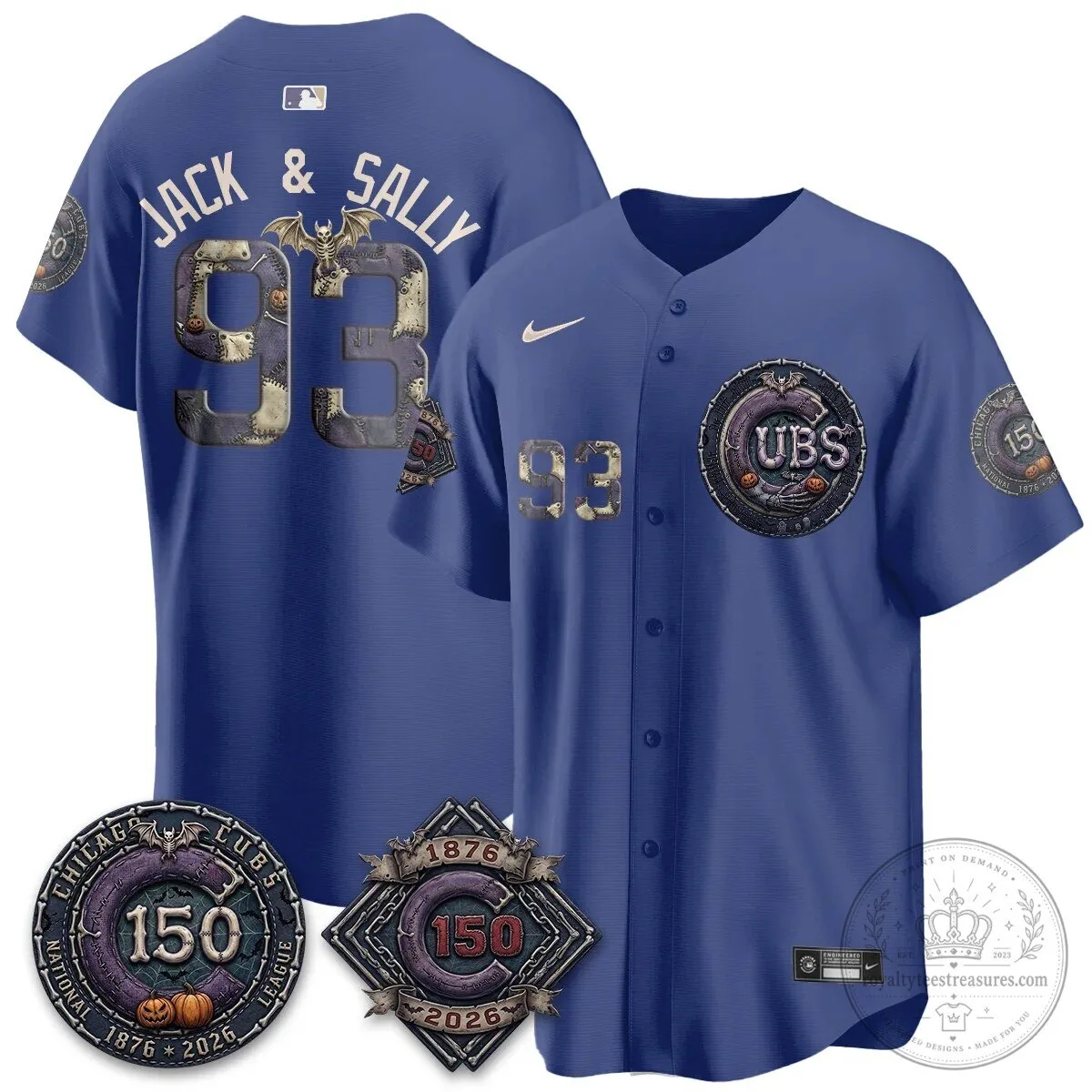 Chicago Cubs 150th Anniversary Halloween Alex Bregman Baseball Jersey 96 Chicago Cubs 150th Anniversary Halloween Alex Bregman Baseball Jersey