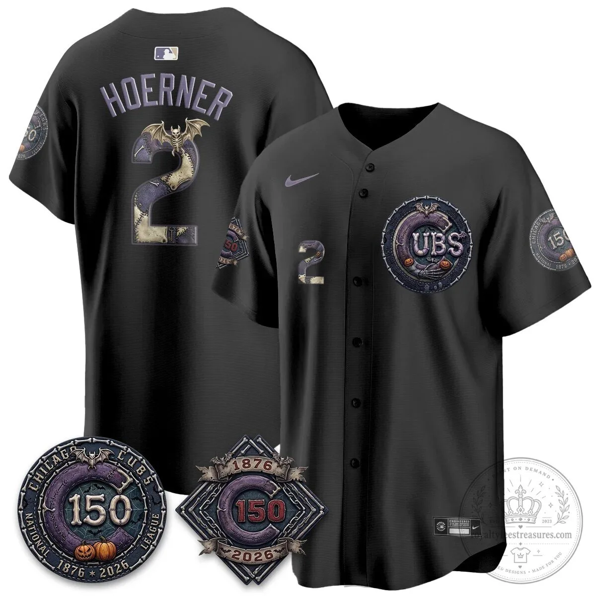Chicago Cubs 150th Anniversary Halloween Alex Bregman Baseball Jersey 99 Chicago Cubs 150th Anniversary Halloween Alex Bregman Baseball Jersey