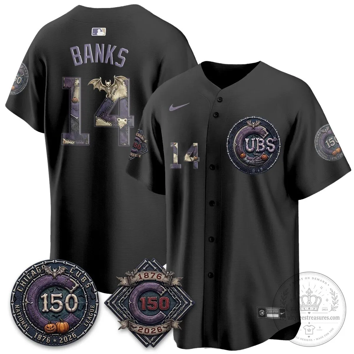 Chicago Cubs 150th Anniversary Halloween Alex Bregman Baseball Jersey 106 Chicago Cubs 150th Anniversary Halloween Alex Bregman Baseball Jersey
