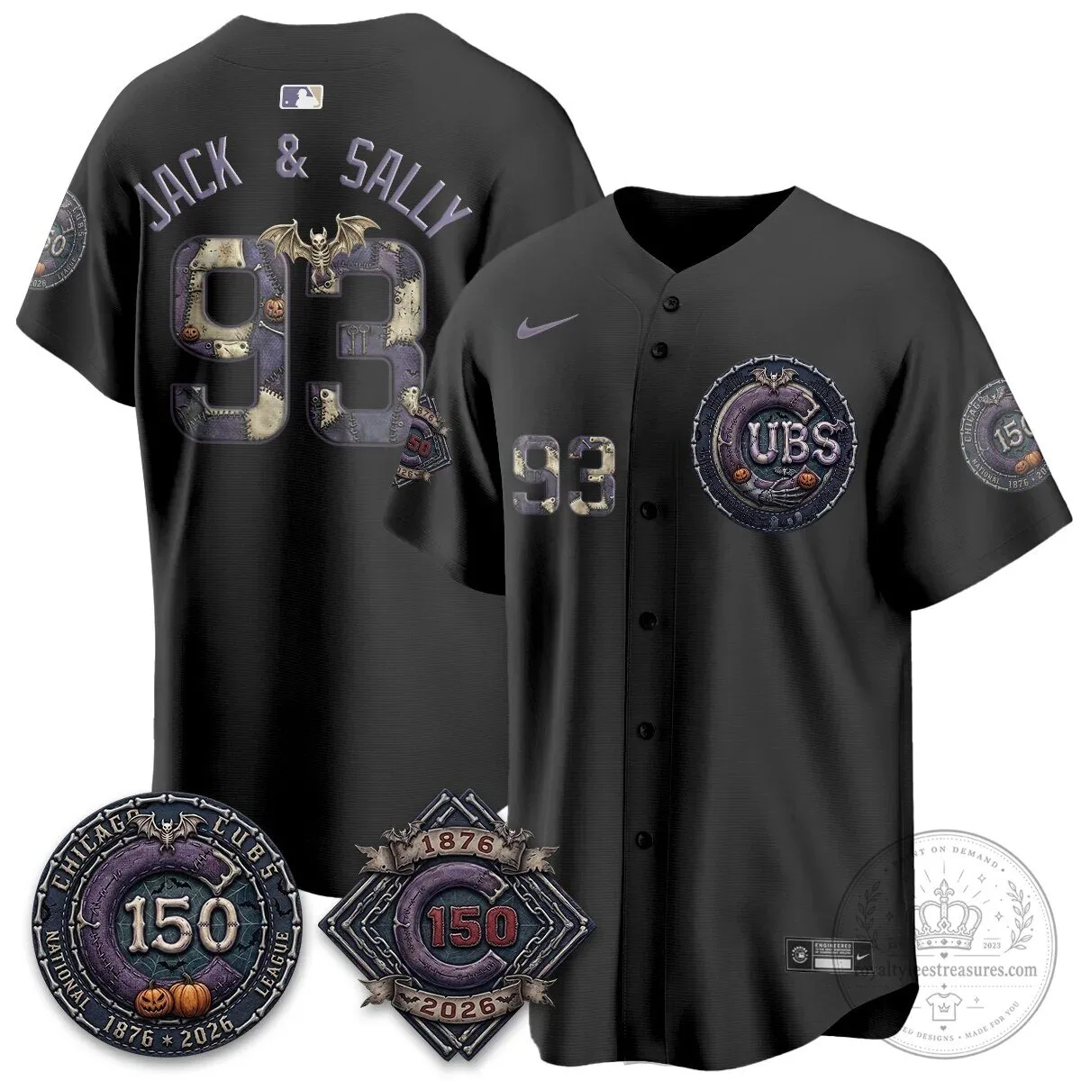 Chicago Cubs 150th Anniversary Halloween Alex Bregman Baseball Jersey 108 Chicago Cubs 150th Anniversary Halloween Alex Bregman Baseball Jersey