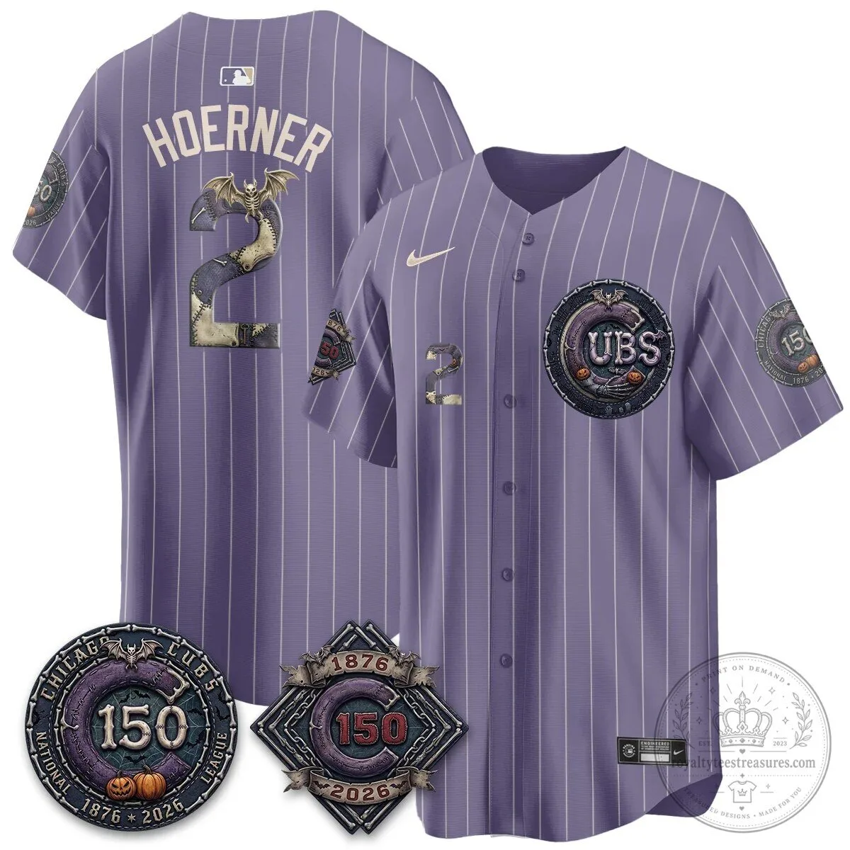 Chicago Cubs 150th Anniversary Halloween Alex Bregman Baseball Jersey 111 Chicago Cubs 150th Anniversary Halloween Alex Bregman Baseball Jersey