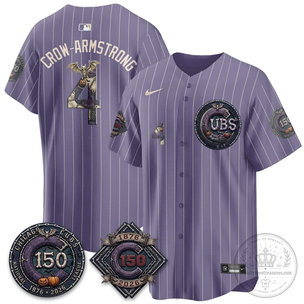 Chicago Cubs 150th Anniversary Halloween Alex Bregman Baseball Jersey 113 Chicago Cubs 150th Anniversary Halloween Alex Bregman Baseball Jersey