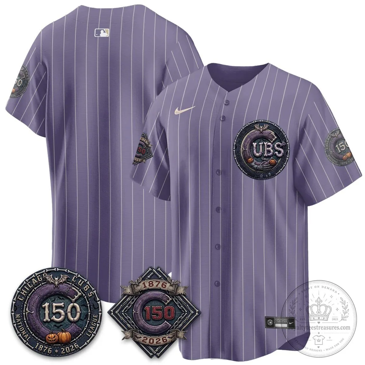 Chicago Cubs 150th Anniversary Halloween Alex Bregman Baseball Jersey 119 Chicago Cubs 150th Anniversary Halloween Alex Bregman Baseball Jersey