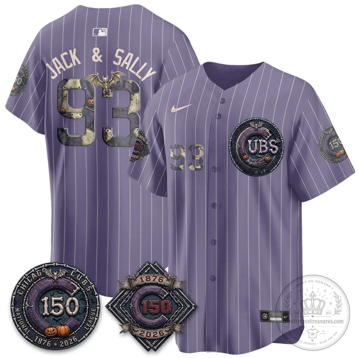 Chicago Cubs 150th Anniversary Halloween Alex Bregman Baseball Jersey 120 Chicago Cubs 150th Anniversary Halloween Alex Bregman Baseball Jersey