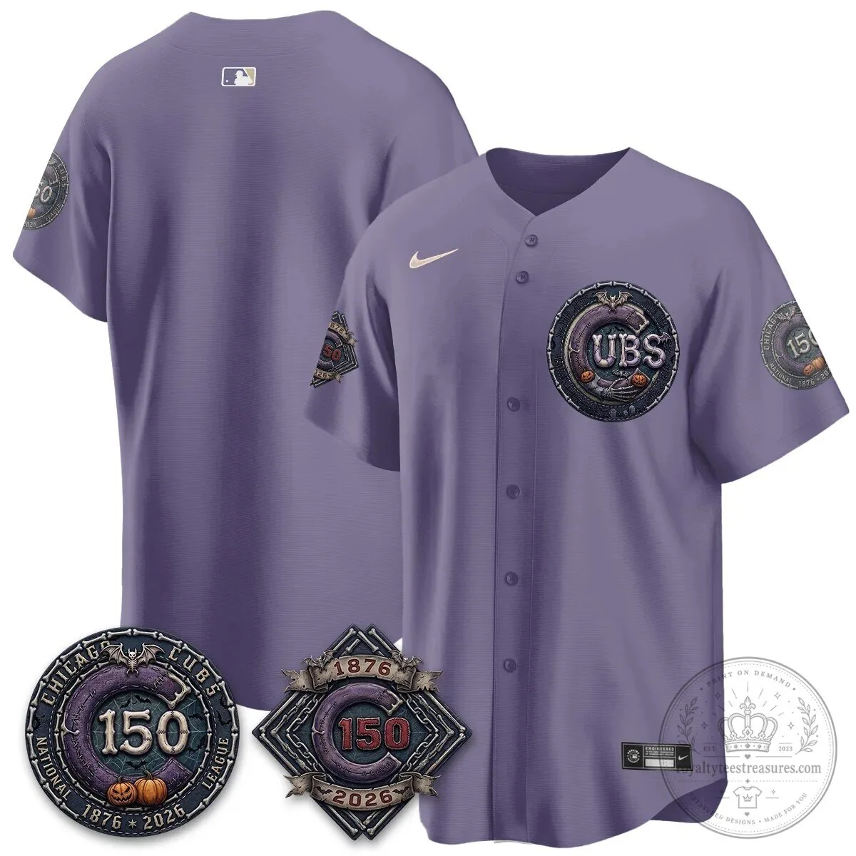 Chicago Cubs 150th Anniversary Halloween Alex Bregman Baseball Jersey 131 Chicago Cubs 150th Anniversary Halloween Alex Bregman Baseball Jersey