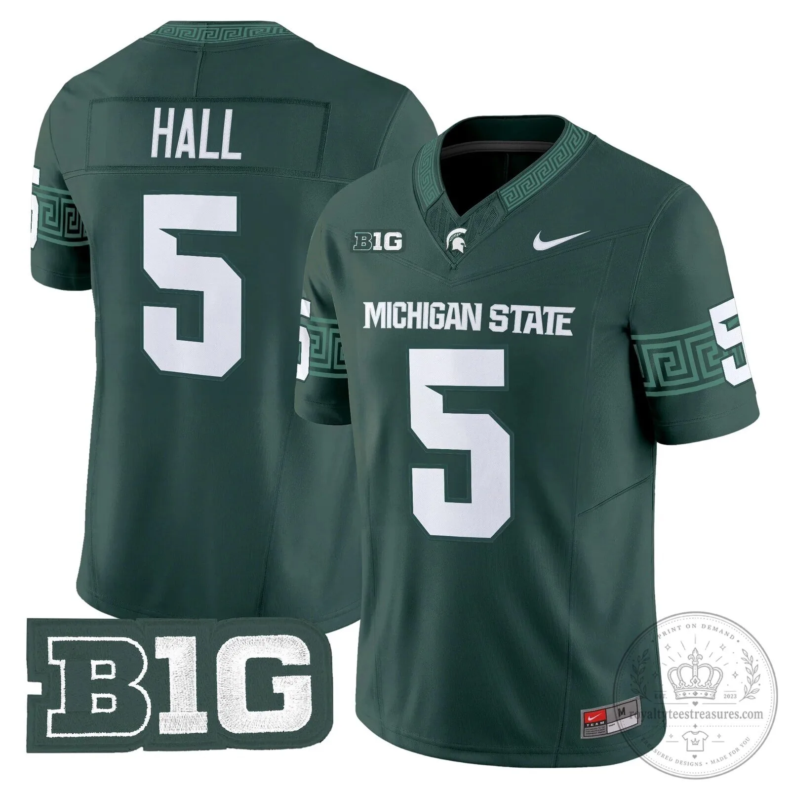 Michigan State Spartans Football Team Green Replica Jersey 46 Michigan State Spartans Football Team Green Replica Jersey