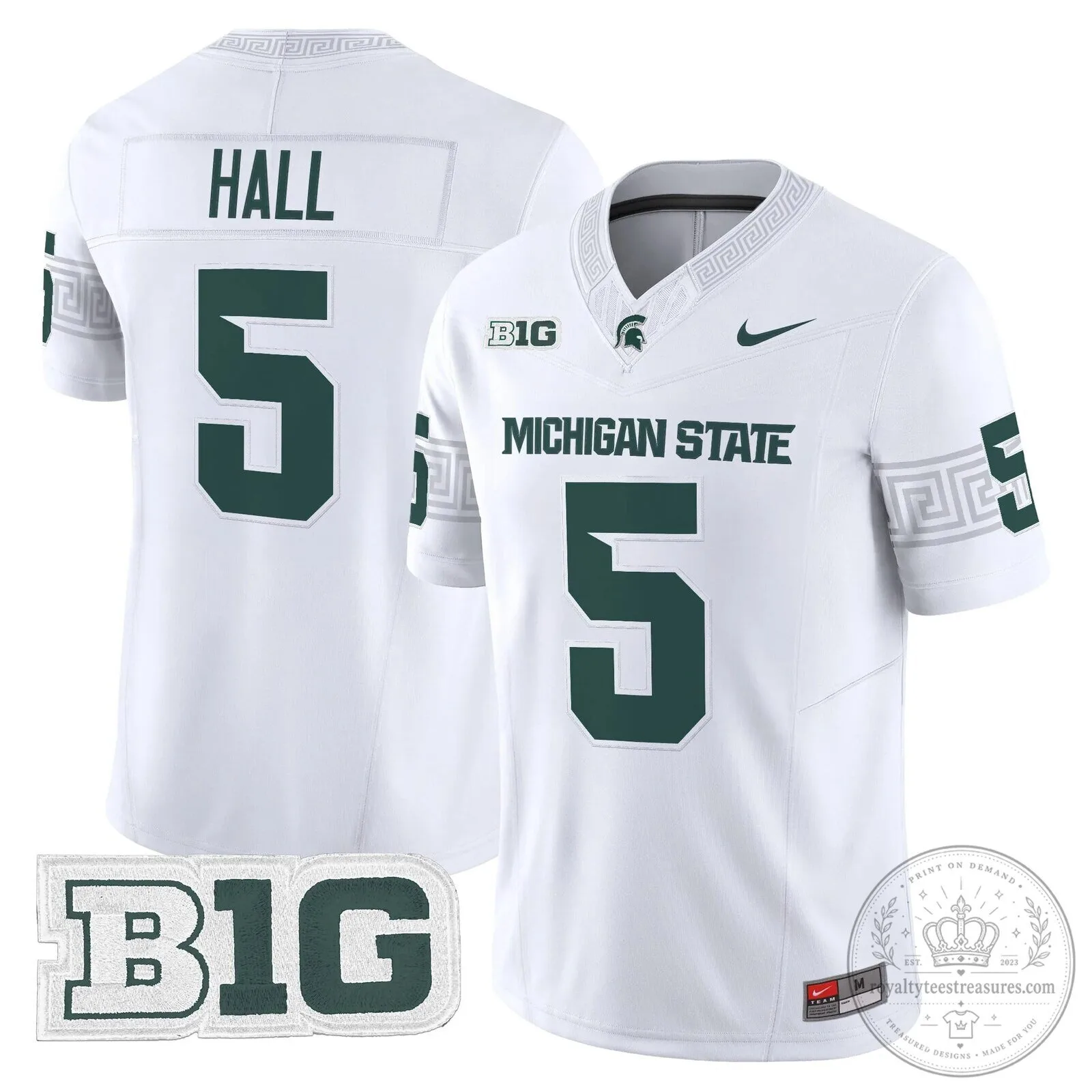 Michigan State Spartans Football Team Green Replica Jersey 56 Michigan State Spartans Football Team Green Replica Jersey