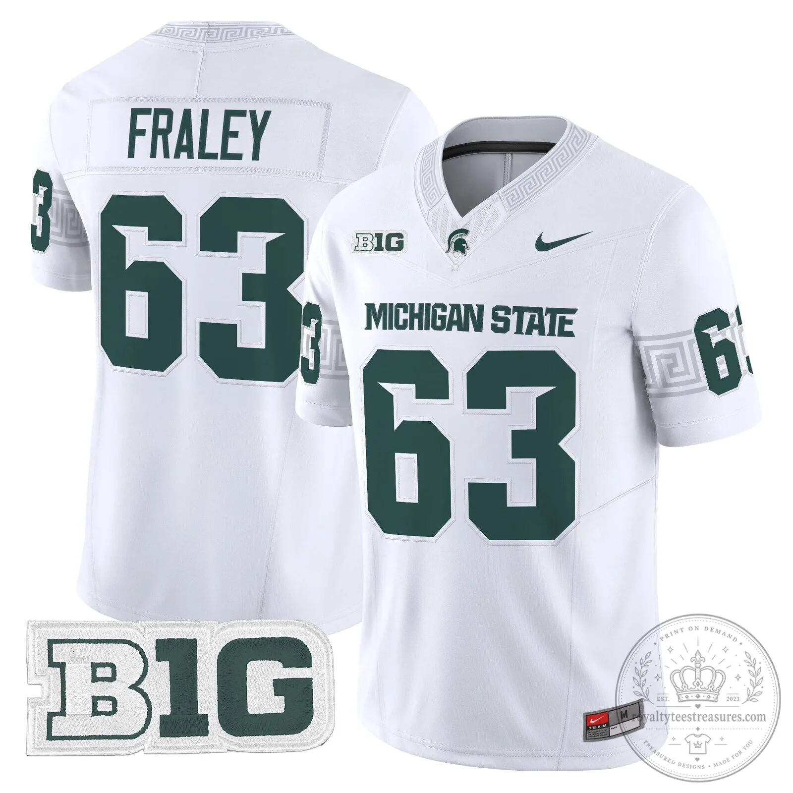 Michigan State Spartans Football Team Green Replica Jersey 58 Michigan State Spartans Football Team Green Replica Jersey