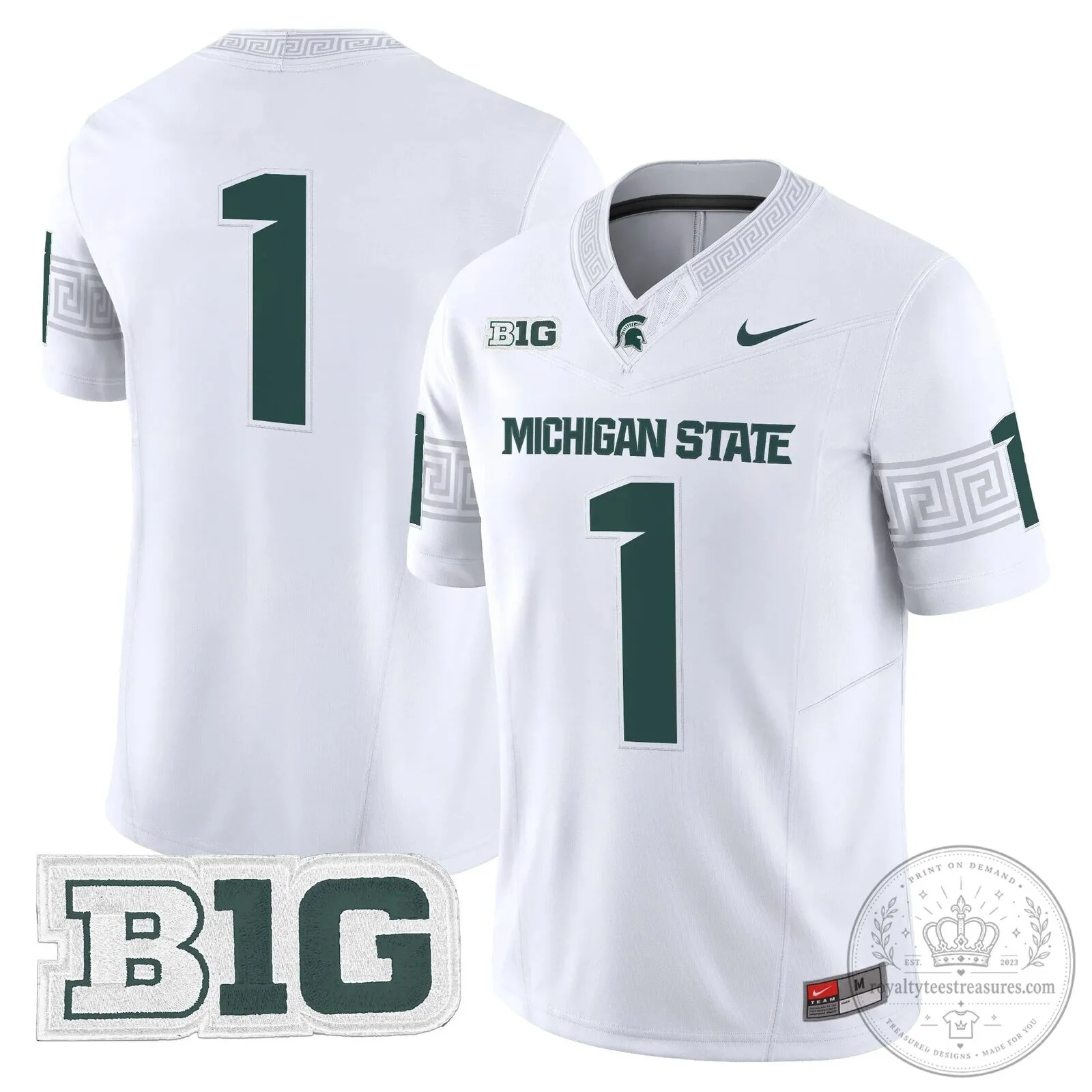Michigan State Spartans Football Team Green Replica Jersey 62 Michigan State Spartans Football Team Green Replica Jersey