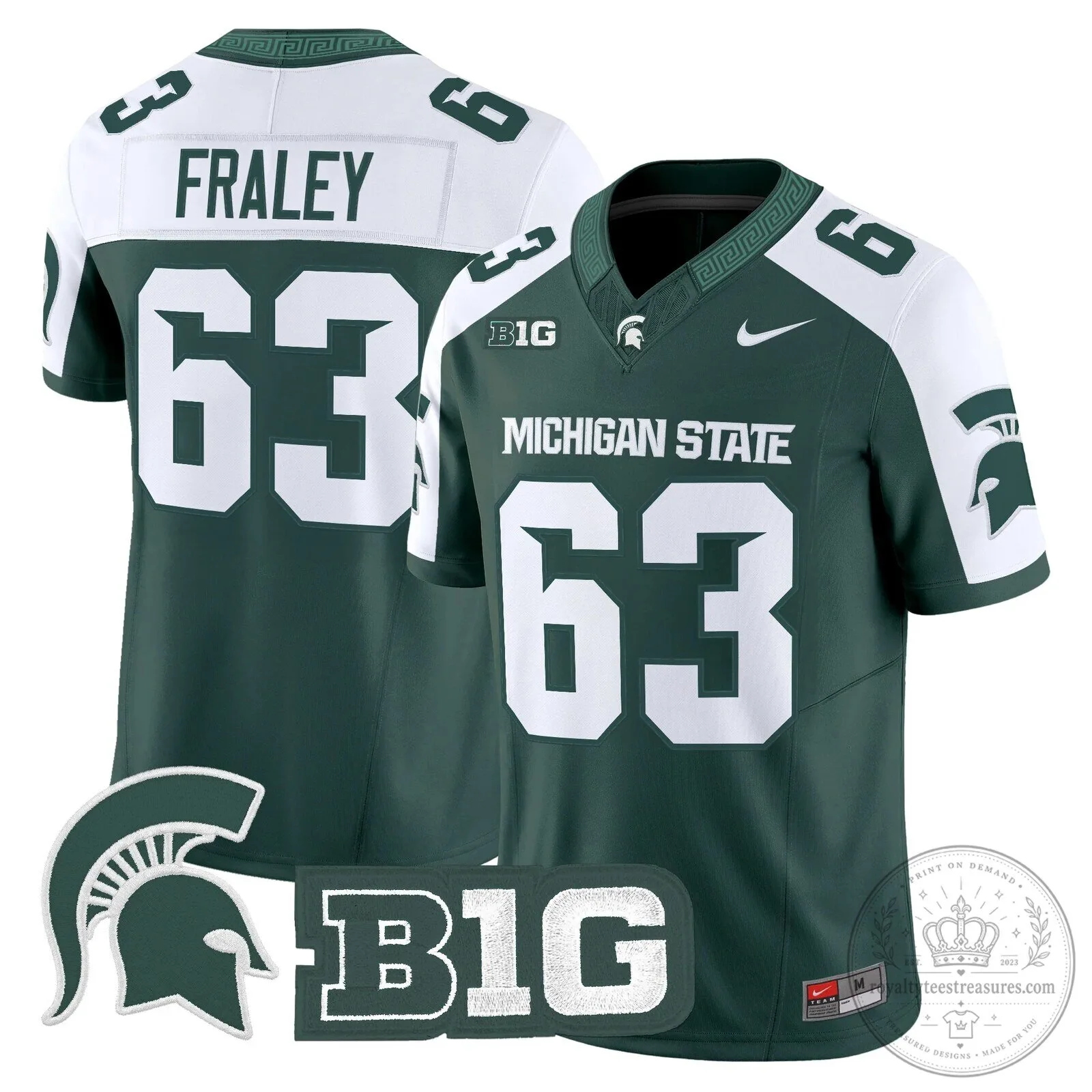 Michigan State Spartans Football Team Green Replica Jersey 78 Michigan State Spartans Football Team Green Replica Jersey