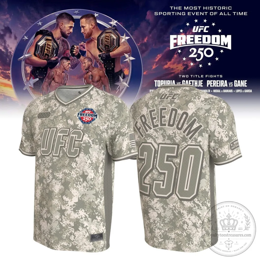 UFC Freedom 250 Military Camouflage Ultimate Fighting Championship Jersey