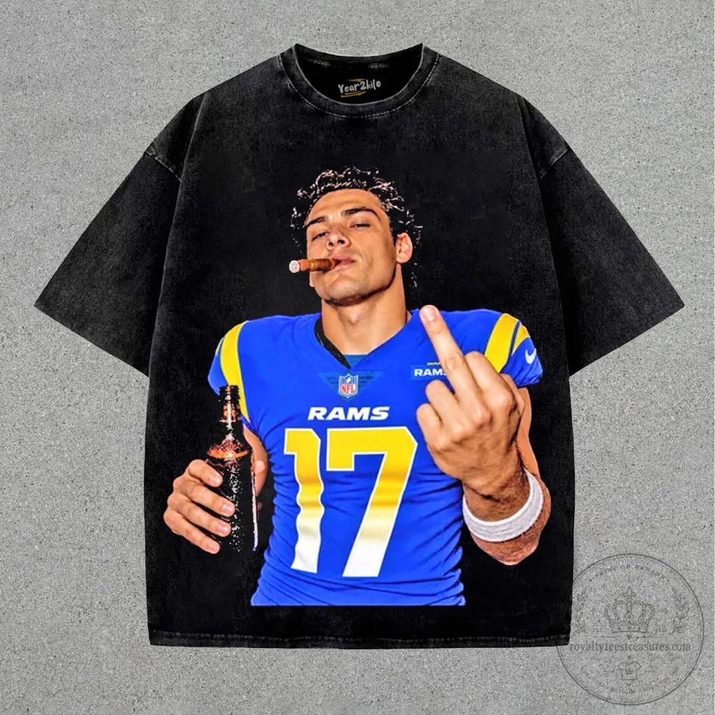 Puka Nacua Flipping It Los Angeles Rams Football T-Shirt Puka Nacua Flipping It Los Angeles Rams Football T-Shirt