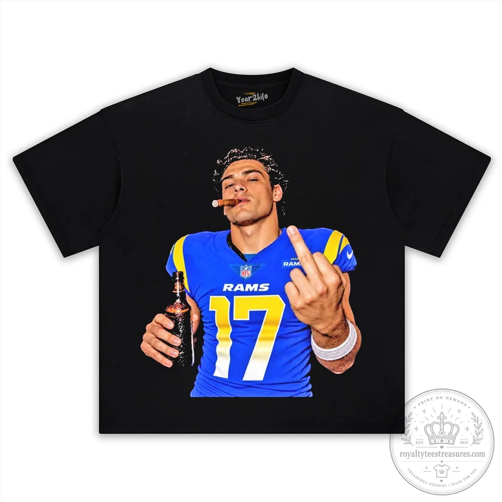 Puka Nacua Flipping It Los Angeles Rams Football T-Shirt 10 Puka Nacua Flipping It Los Angeles Rams Football T-Shirt