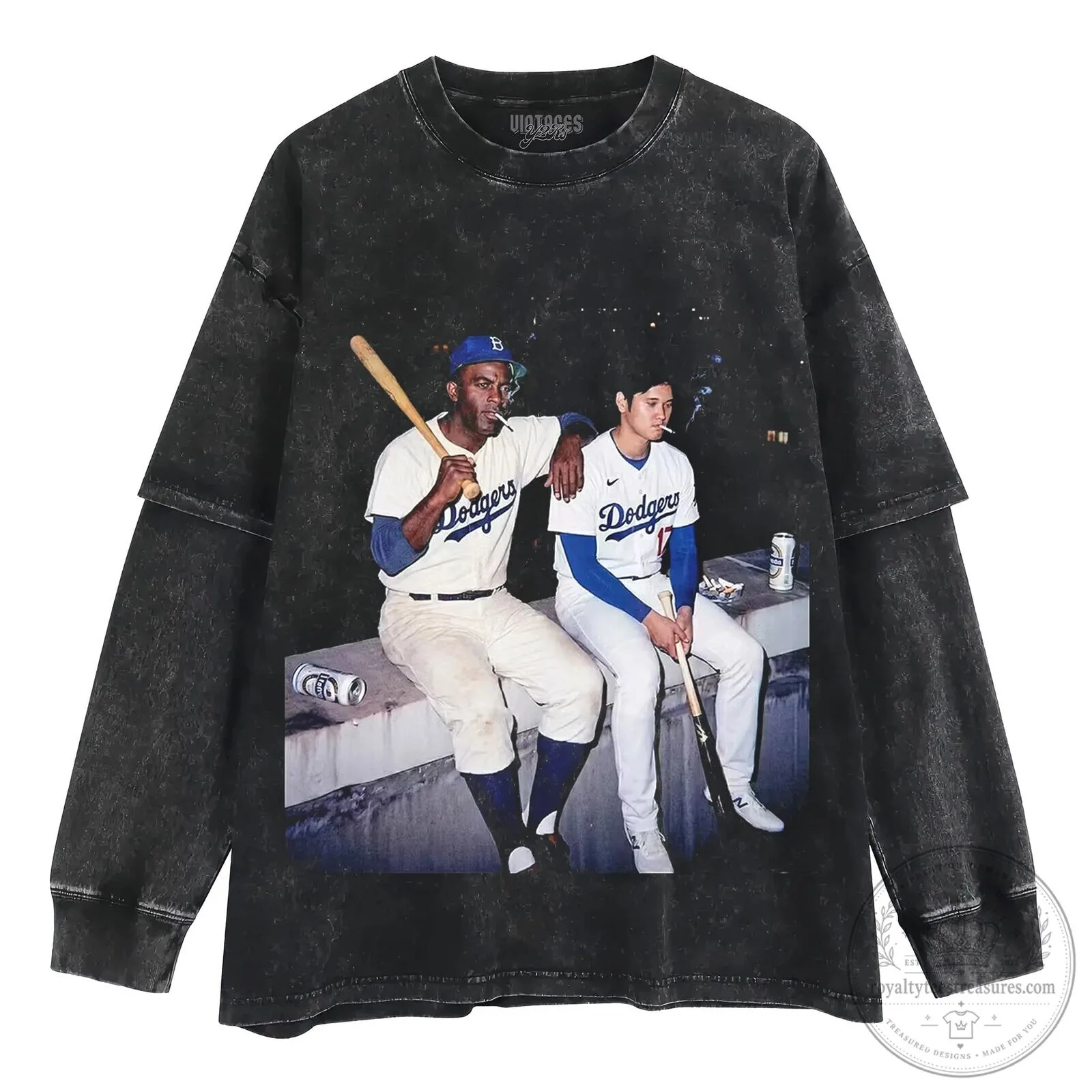Dodgers Fan T-Shirt Featuring Shohei Ohtani and Jackie Robinson 10 Dodgers Fan T-Shirt Featuring Shohei Ohtani and Jackie Robinson