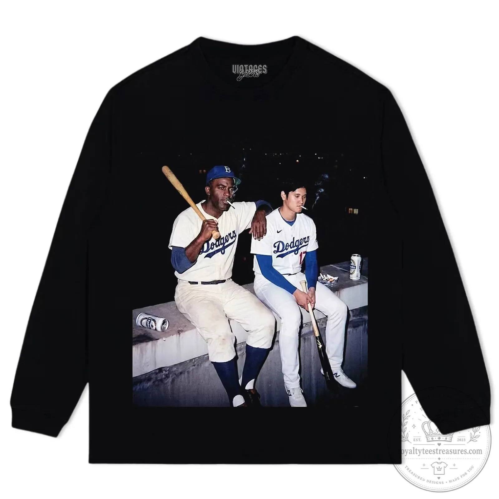 Dodgers Fan T-Shirt Featuring Shohei Ohtani and Jackie Robinson 11 Dodgers Fan T-Shirt Featuring Shohei Ohtani and Jackie Robinson