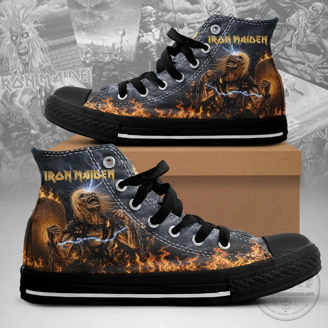 Iron Maiden Life After Death Eddie High Top Canvas Shoes