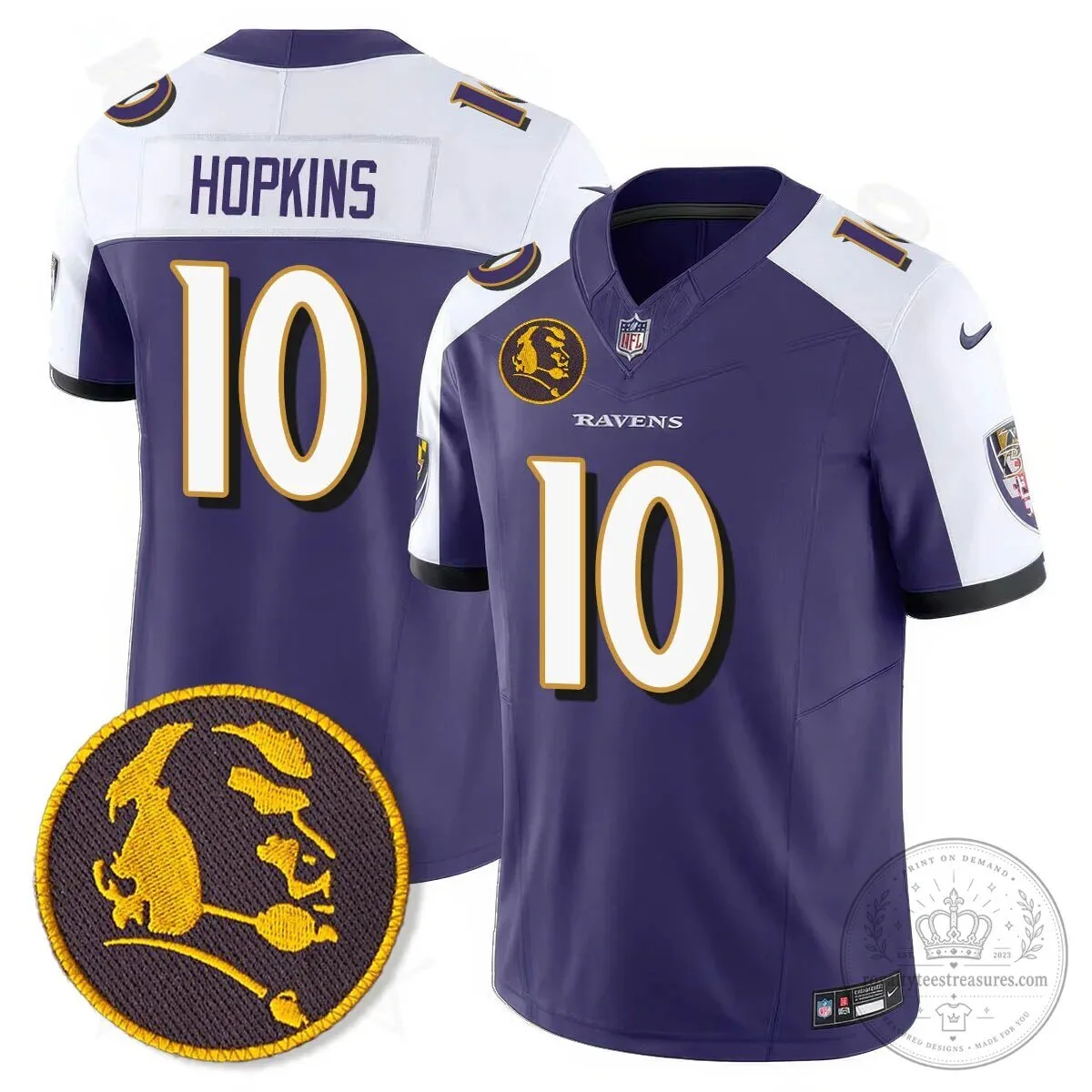 Baltimore Ravens Lamar Jackson John Madden Patch Black Football Jersey 36 Baltimore Ravens Lamar Jackson John Madden Patch Black Football Jersey