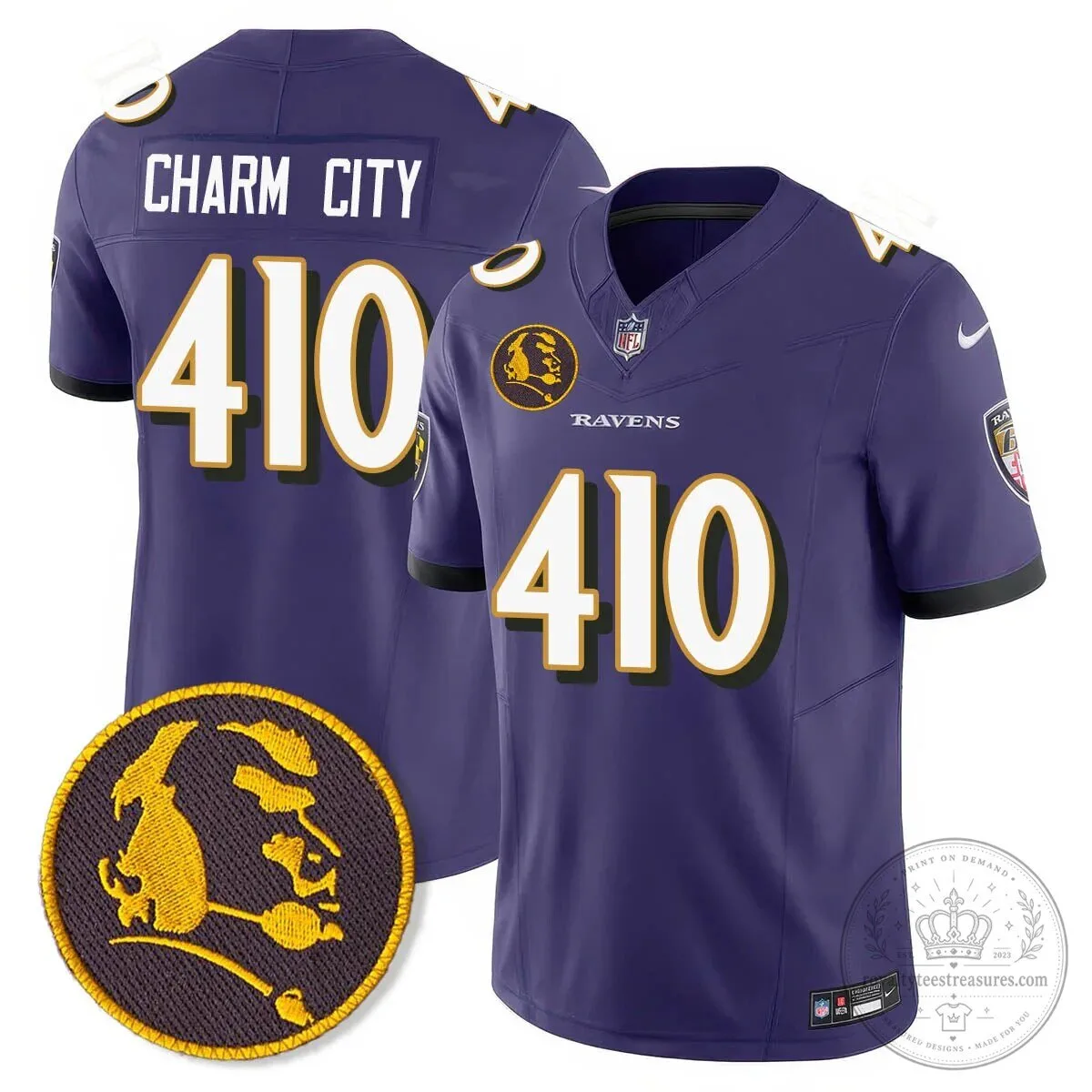 Baltimore Ravens Lamar Jackson John Madden Patch Black Football Jersey 46 Baltimore Ravens Lamar Jackson John Madden Patch Black Football Jersey