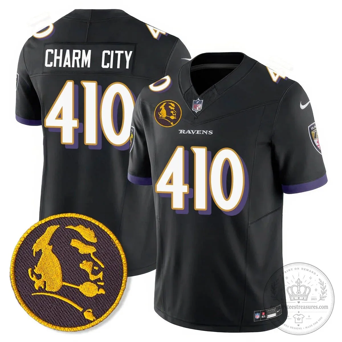 Baltimore Ravens Lamar Jackson John Madden Patch Black Football Jersey 52 Baltimore Ravens Lamar Jackson John Madden Patch Black Football Jersey