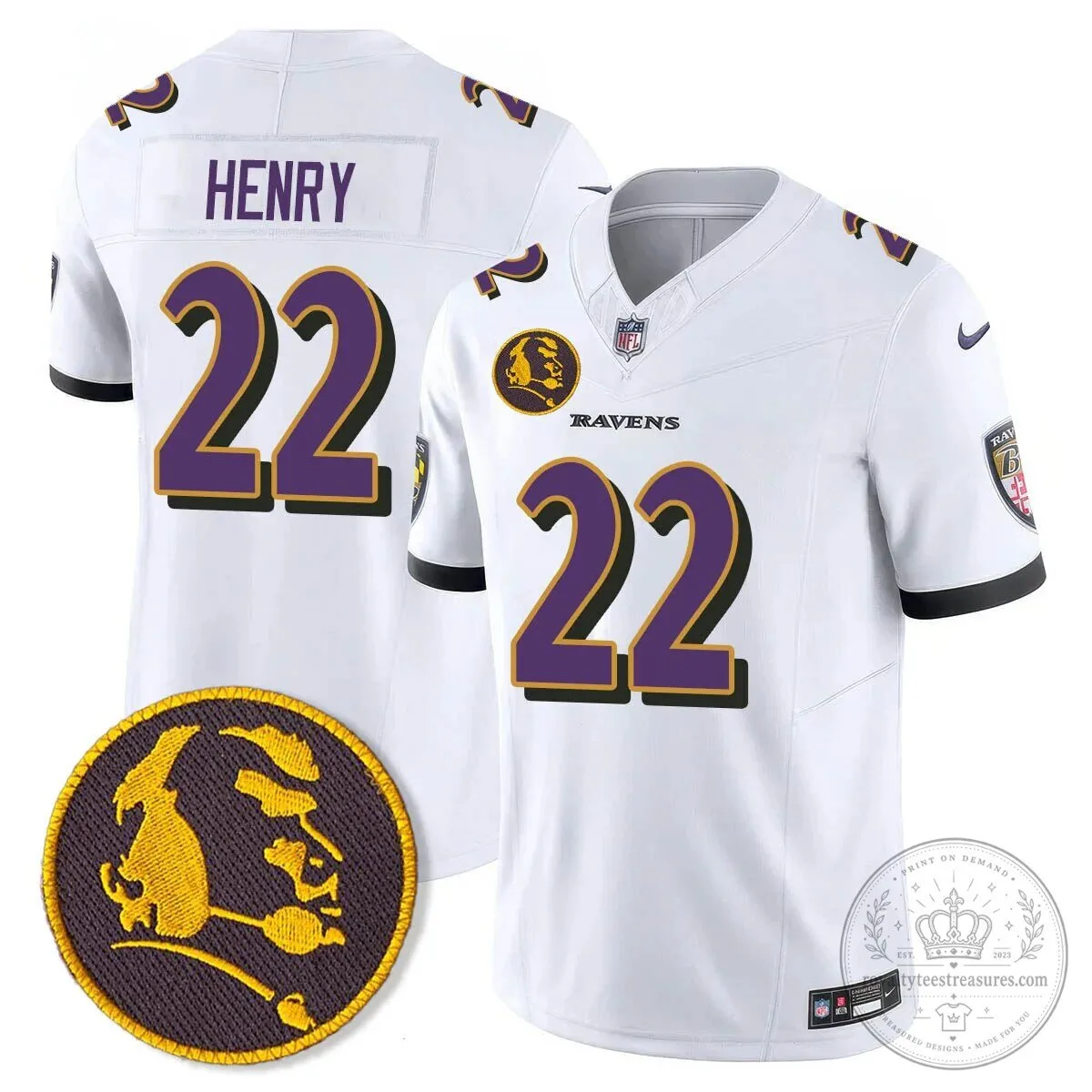 Baltimore Ravens Lamar Jackson John Madden Patch Black Football Jersey 54 Baltimore Ravens Lamar Jackson John Madden Patch Black Football Jersey