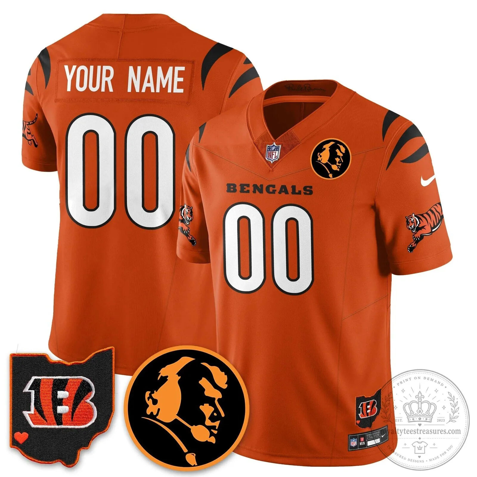 John Madden Cincinnati Bengals Black Custom Football Jersey 11 John Madden Cincinnati Bengals Black Custom Football Jersey