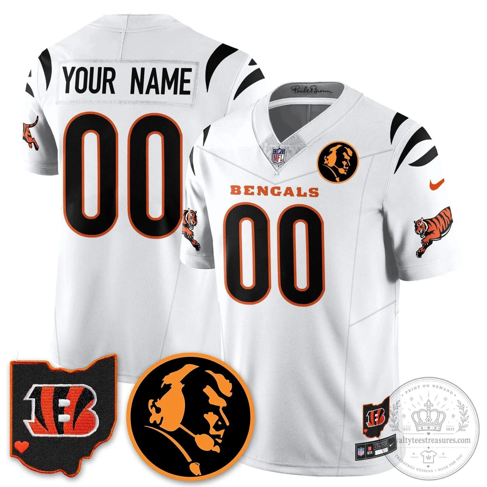 John Madden Cincinnati Bengals Black Custom Football Jersey 12 John Madden Cincinnati Bengals Black Custom Football Jersey