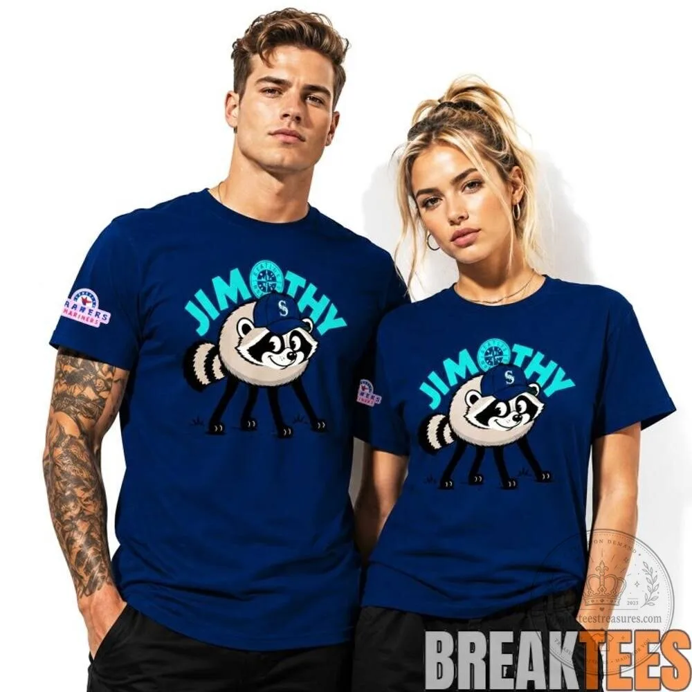 Seattle Mariners Jimothy Raccoon Mascot Baseball Fan T-Shirt