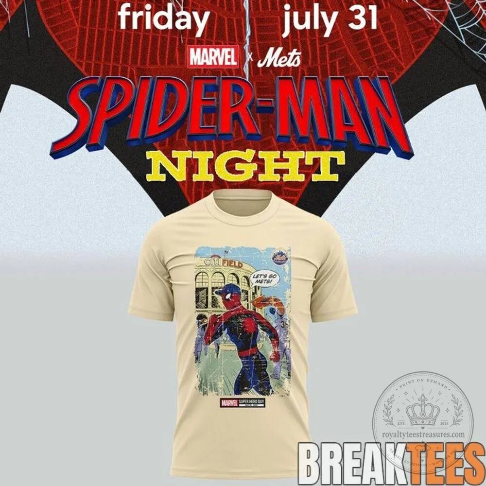 New York Mets Spider-Man Night Marvel Super Hero Day T-Shirt