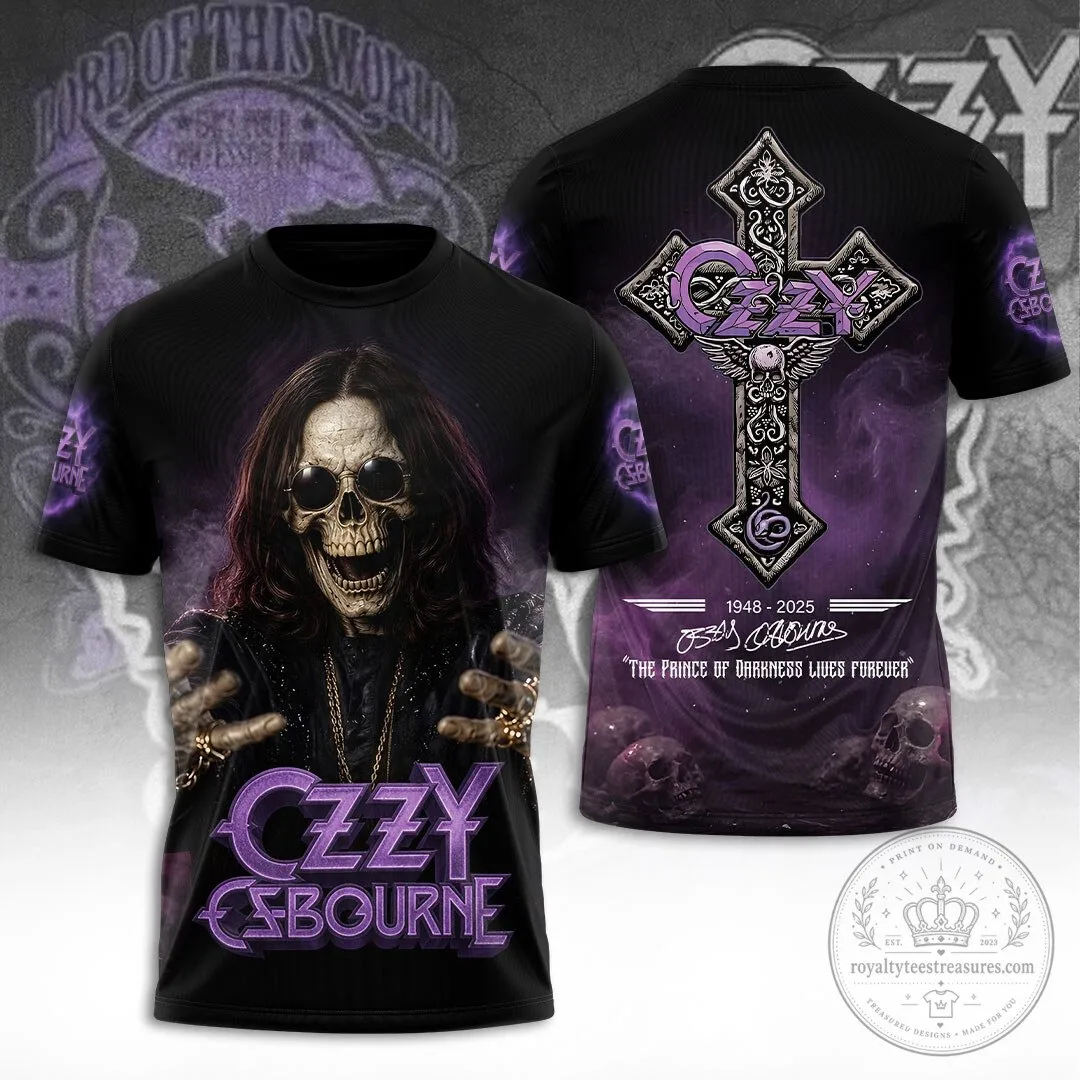 Ozzy Osbourne The Prince of Darkness Lives Forever Black Sabbath T-Shirt