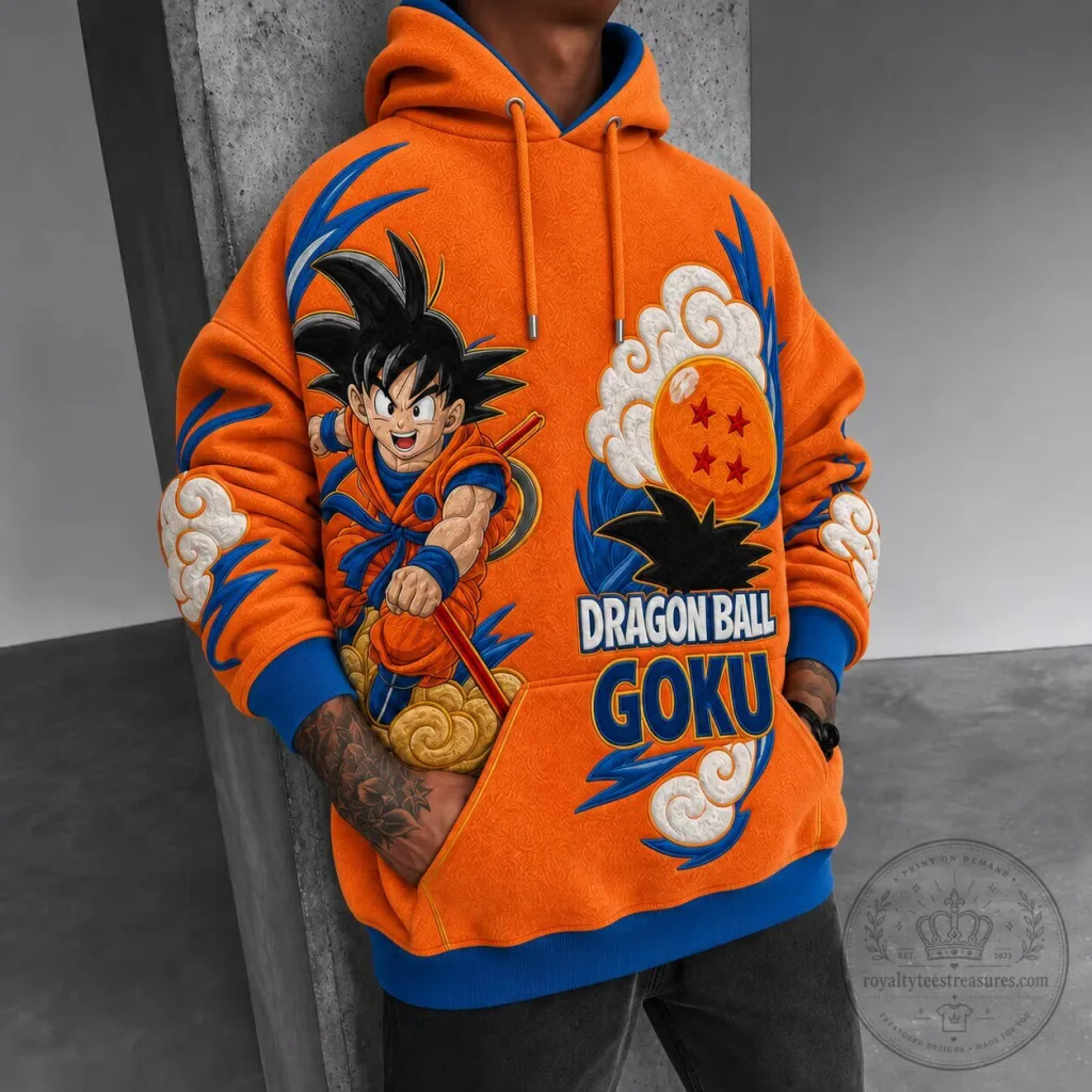 Dragon Ball Goku Super Saiyan Character Graphic Print Hoodie Dragon Ball Goku Super Saiyan Character Graphic Print Hoodie