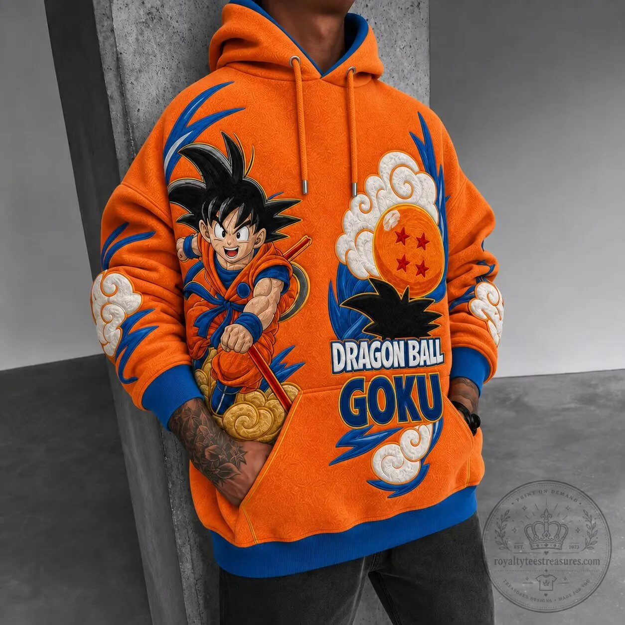 Dragon Ball Goku Super Saiyan Character Graphic Print Hoodie