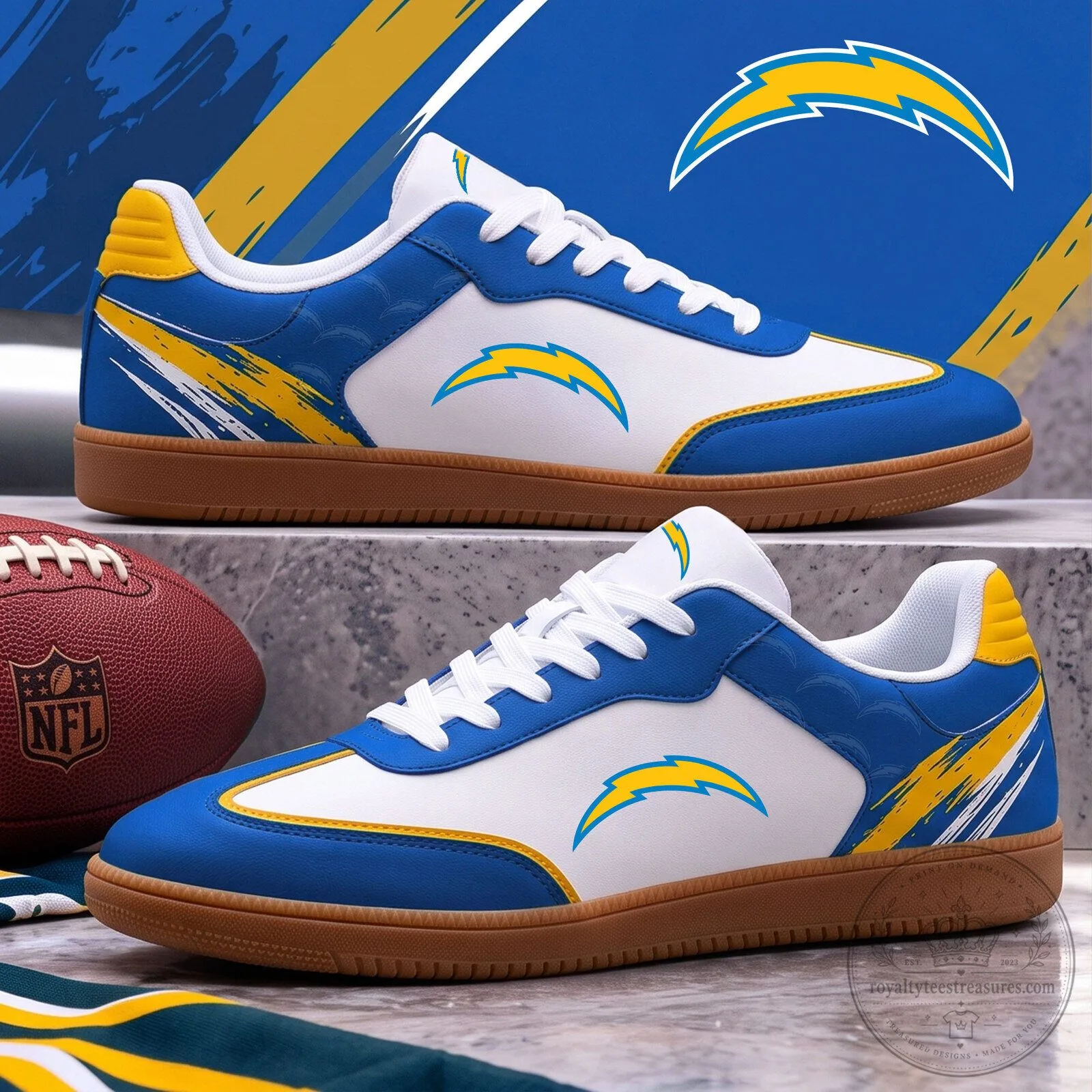 Los Angeles Chargers National Football League Team Logo Athletic Shoes
