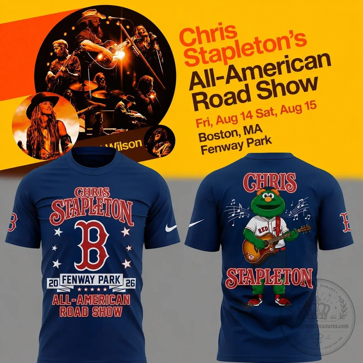 Boston Red Sox T-Shirt for Chris Stapleton's All-American Road Show 2026