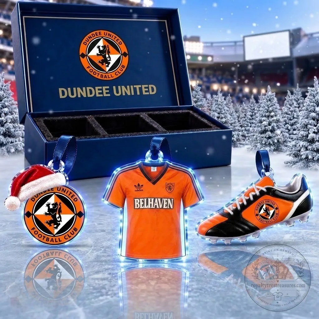 Dundee United Scottish Premiership Football Club Team Acrylic Ornament Set