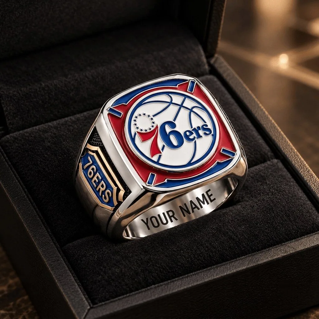 Philadelphia 76ers Basketball Team Custom Engraved Fan Championship Ring