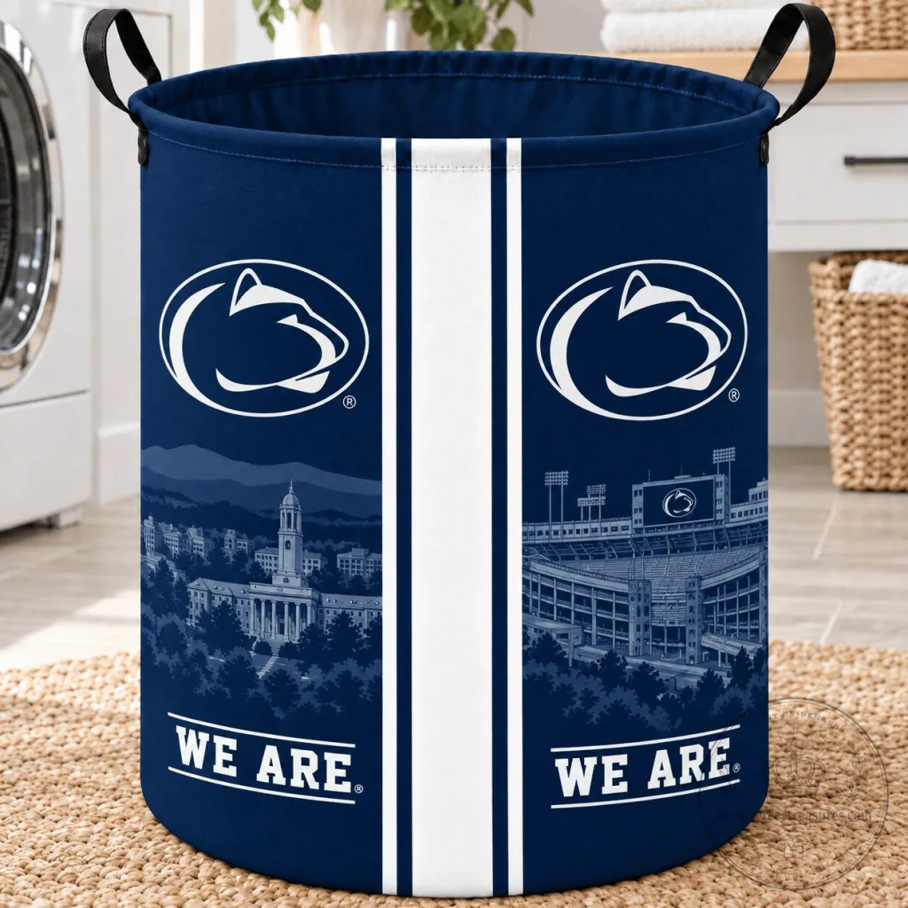 Penn State Nittany Lions Football Fan Laundry Basket Penn State Nittany Lions Football Fan Laundry Basket