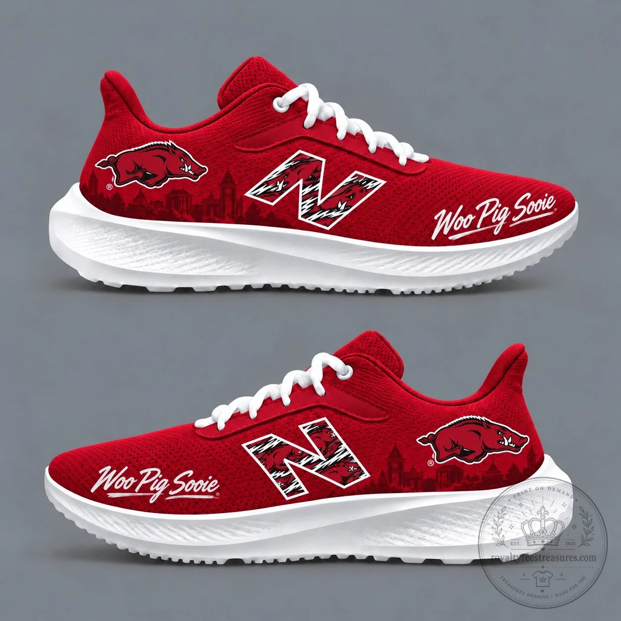 Arkansas Razorbacks College Football Team Shoes