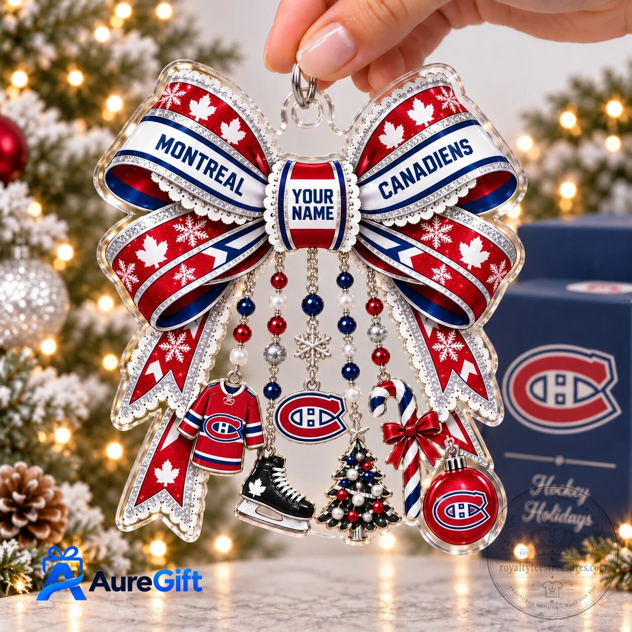 Montreal Canadiens Hockey Christmas Tree Ornament